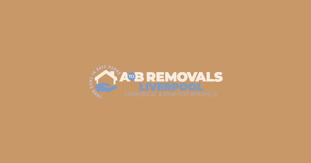 A To B Removals logo on cardboard background